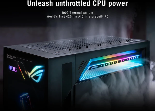 Alt view image 13 of 16 - ASUS Gaming Desktop PC ROG Gaming Desktop GM1000TY-DS787 AMD Ryzen 7 9800X3D 32GB DDR5 2TB PCIe SSD GeForce RTX 5080 16 GB GDDR7 Windows 11 Home
