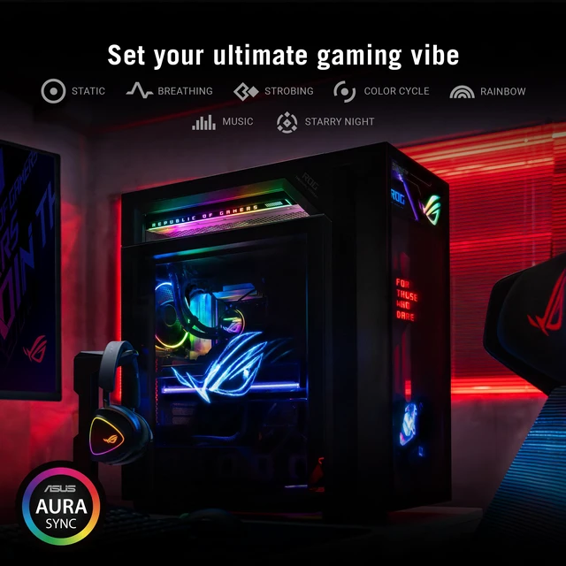 Alt view image 14 of 16 - ASUS Gaming Desktop PC ROG Gaming Desktop GM1000TY-DS787 AMD Ryzen 7 9800X3D 32GB DDR5 2TB PCIe SSD GeForce RTX 5080 16 GB GDDR7 Windows 11 Home