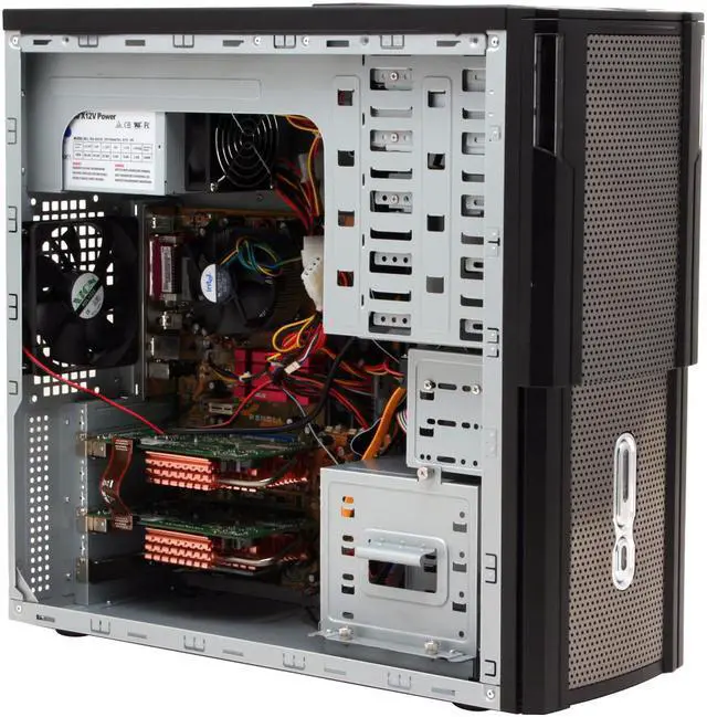 Alt view image 7 of 16 - iBUYPOWER Desktop PC Gamer-932i Intel Core 2 Duo E6400 1GB DDR2 320GB HDD Dual NVIDIA GeForce 7600GS Windows XP Media Center