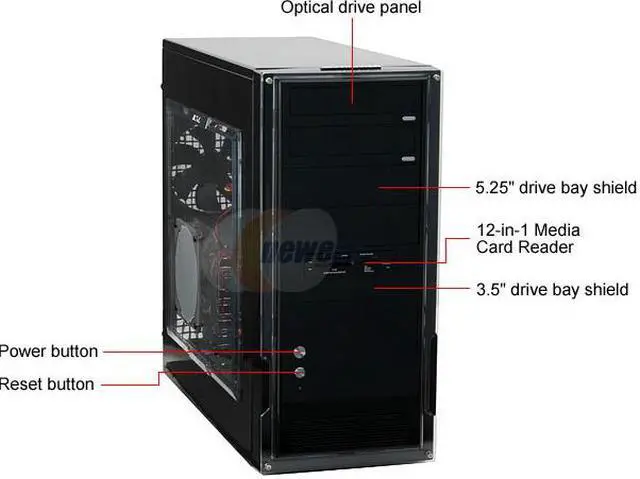 Alt view image 3 of 13 - iBUYPOWER Desktop PC Gamer 921QZ Intel Core 2 Quad Q6600 2GB DDR2 500GB HDD NVIDIA GeForce 8800 GT Windows Vista Home Premium