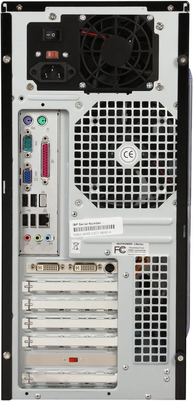 Alt view image 14 of 18 - iBUYPOWER Desktop PC Gamer Power 512 AMD Athlon X2 7750 4GB DDR2 500GB HDD NVIDIA GeForce 9400 GT Windows Vista Home Premium 64-bit