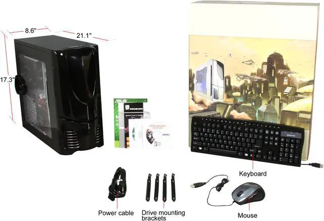 Alt view image 10 of 10 - iBUYPOWER Desktop PC Gamer Extreme 539 AMD Phenom II X4 955 8GB DDR2 500GB HDD ATI Radeon HD 4870 Windows Vista Home Premium 64-bit