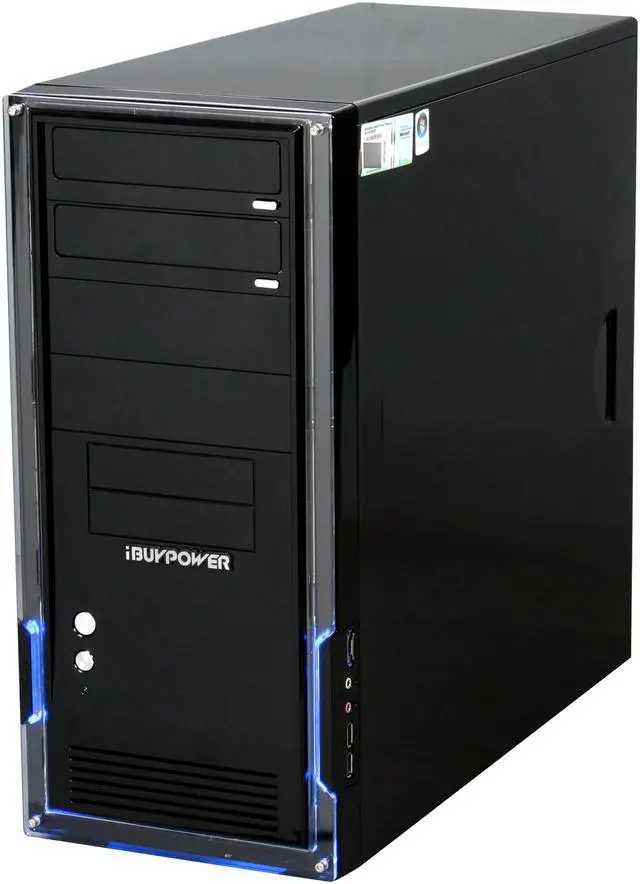 Alt view image 4 of 10 - iBUYPOWER Desktop PC Gamer Power 513 AMD Athlon II X2 250 4GB DDR2 500GB HDD NVIDIA GeForce 9500 GT Windows Vista Home Premium 64-bit Free MS Windows 7 upgrade