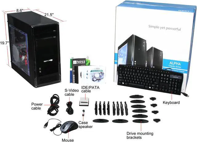 Alt view image 10 of 10 - iBUYPOWER Desktop PC Gamer Power 513 AMD Athlon II X2 250 4GB DDR2 500GB HDD NVIDIA GeForce 9500 GT Windows Vista Home Premium 64-bit Free MS Windows 7 upgrade