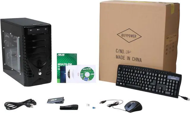 Alt view image 9 of 9 - iBUYPOWER Desktop PC Gamer Power 514 AMD Athlon II X2 245 4GB DDR2 1TB HDD NVIDIA GeForce G210 Windows 7 Home Premium 64-bit