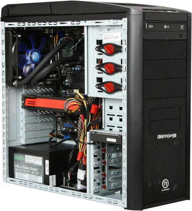 Alt view image 8 of 11 - iBUYPOWER Desktop PC Gamer Supreme 935SLC Intel Core i7-960 12GB DDR3 1.5TB HDD ATI Radeon HD 5870 Windows 7 Home Premium 64-bit