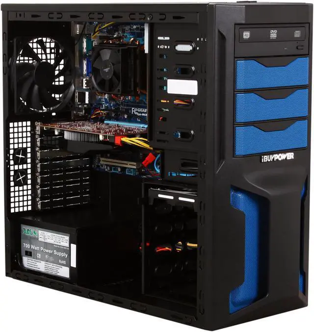 Alt view image 7 of 10 - iBUYPOWER Desktop PC Gamer Power 534D3 AMD Athlon II X4 640 8GB DDR3 1TB HDD AMD Radeon HD 6770 (1 GB) Windows 7 Home Premium 64-bit