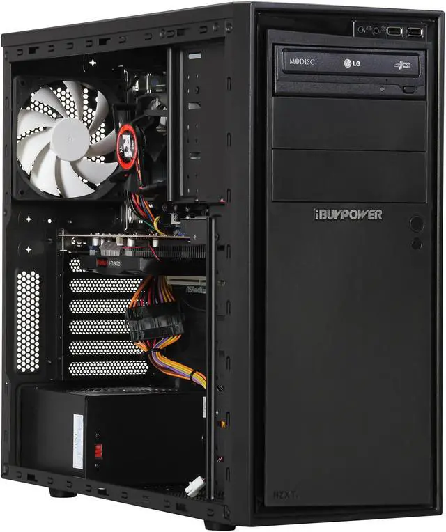 Alt view image 7 of 10 - iBUYPOWER Desktop PC Gamer Power 562D3 AMD FX-Series FX-4100 8GB DDR3 500GB HDD AMD Radeon HD 6670 Windows 7 Home Premium 64-bit