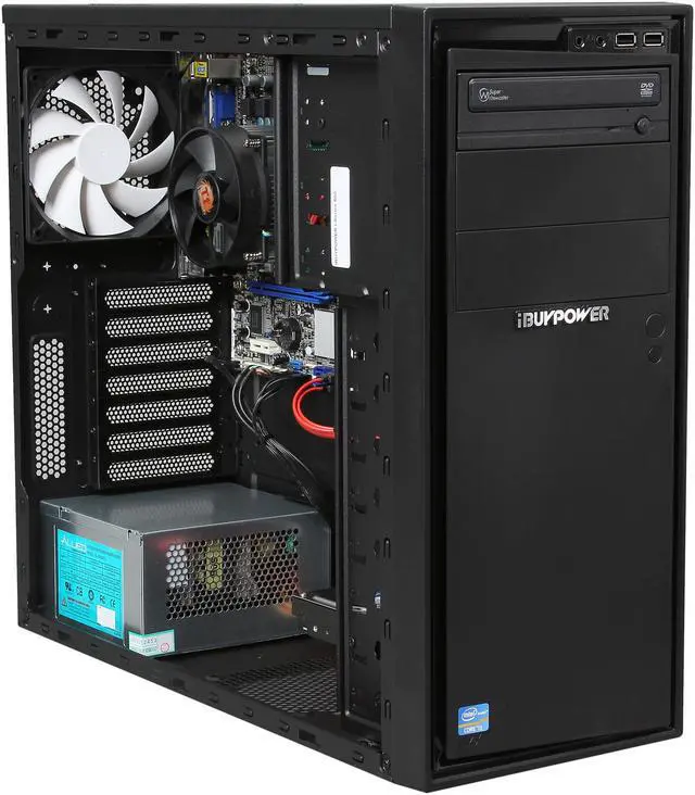 Alt view image 7 of 9 - iBUYPOWER Desktop PC Office Power NE711i Intel Core i3-3220 8GB DDR3 500GB HDD Intel HD Graphics 2500 Windows 8