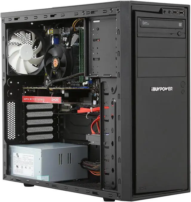 Alt view image 7 of 9 - iBUYPOWER Gamer Power NE769D3 Desktop PC Intel Core i5 3570(3.40GHz) 8GB DDR3 500GB HDD Capacity AMD Radeon HD 7770 1GB Windows 8 64-Bit