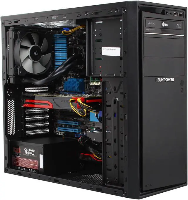 Alt view image 7 of 9 - iBUYPOWER (Powered by ASUS Motherboard) Desktop PC (ASUS M5A97 Series Motherboard) Gamer Power NE281A AMD FX-Series FX-8350 16GB DDR3 500GB HDD AMD Radeon HD 7950 3GB Windows 7 Home Premium 64-Bit