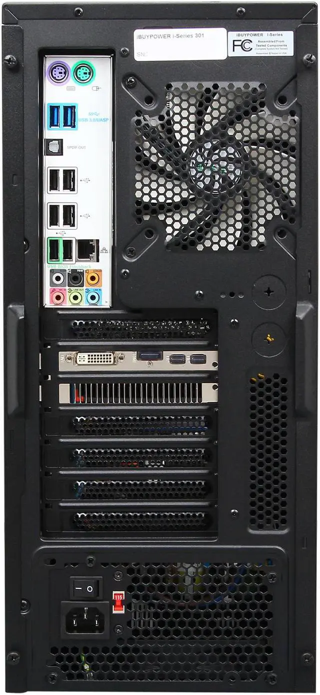 Alt view image 8 of 9 - iBUYPOWER (Powered by ASUS Motherboard) Desktop PC (ASUS M5A97 Series Motherboard) Gamer Power NE281A AMD FX-Series FX-8350 16GB DDR3 500GB HDD AMD Radeon HD 7950 3GB Windows 7 Home Premium 64-Bit