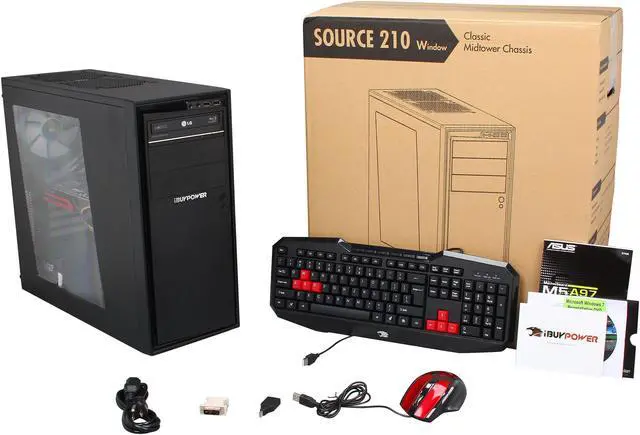 Alt view image 9 of 9 - iBUYPOWER (Powered by ASUS Motherboard) Desktop PC (ASUS M5A97 Series Motherboard) Gamer Power NE281A AMD FX-Series FX-8350 16GB DDR3 500GB HDD AMD Radeon HD 7950 3GB Windows 7 Home Premium 64-Bit