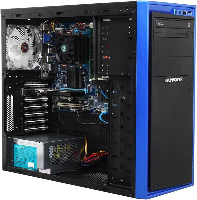 Alt view image 7 of 9 - iBUYPOWER Desktop PC Gamer Power NE690FX AMD FX-Series FX-4300 8GB DDR3 1TB HDD NVIDIA Geforce GT 610 1GB Windows 7 Home Premium 64-Bit