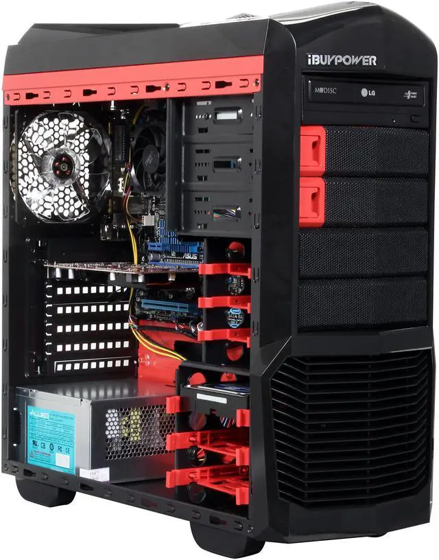 Alt view image 9 of 10 - iBUYPOWER Desktop PC ARC Series NE621FX AMD FX-Series FX-6300 8GB DDR3 1TB HDD AMD Radeon R7 360 2 GB Windows 10 Home 64-Bit