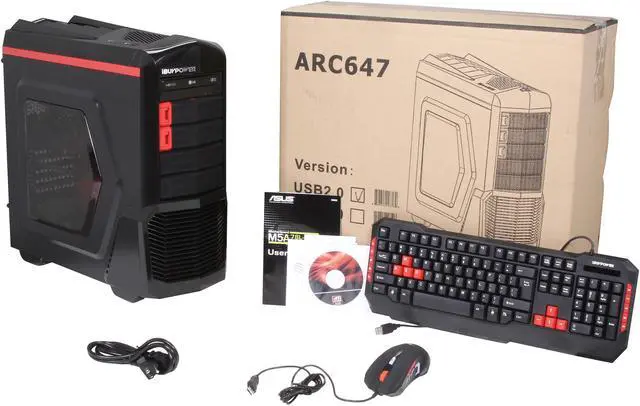 Alt view image 10 of 10 - iBUYPOWER Desktop PC ARC Series NE621FX AMD FX-Series FX-6300 8GB DDR3 1TB HDD AMD Radeon R7 360 2 GB Windows 10 Home 64-Bit