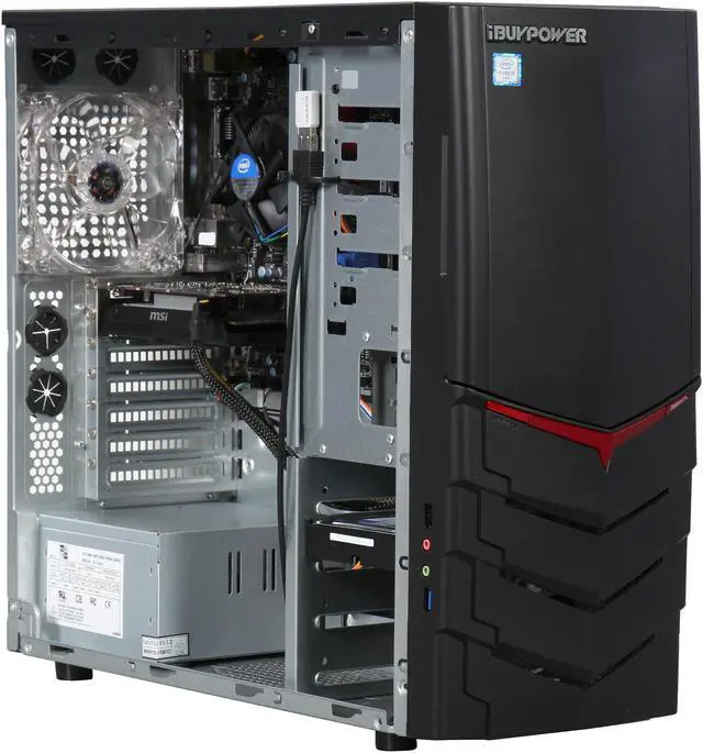 Alt view image 7 of 9 - iBUYPOWER Desktop PC ATLAS NE703i-1 Intel Core i5 6400 2.7 GHz (3.3 GHz with Turbo) 8 GB DDR4 1 TB HDD Windows 10 Home 64-Bit