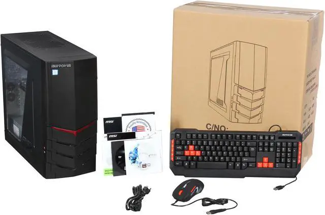 Alt view image 9 of 9 - iBUYPOWER Desktop PC ATLAS NE703i-1 Intel Core i5 6400 2.7 GHz (3.3 GHz with Turbo) 8 GB DDR4 1 TB HDD Windows 10 Home 64-Bit