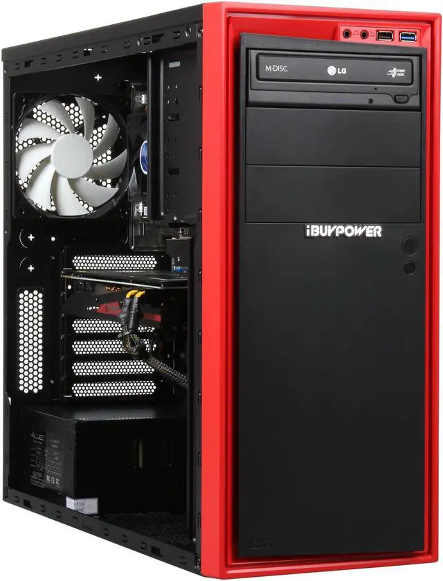 Alt view image 7 of 9 - iBUYPOWER Desktop PC Source Series NE654FX AMD FX-Series FX-8320 8GB DDR3 1TB HDD AMD Radeon R9 270X Windows 7 Home Premium 64Bit