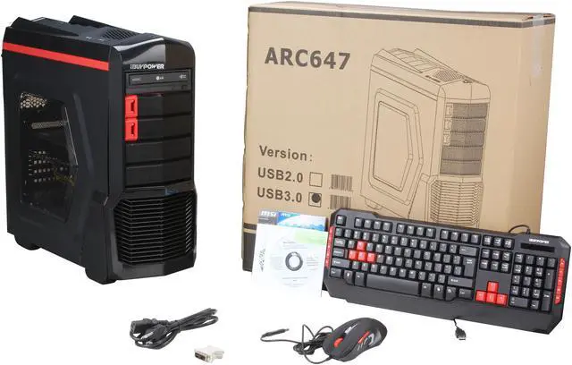 Alt view image 10 of 10 - iBUYPOWER Desktop PC ARC Series NE671FX AMD FX-Series FX-8320 8GB DDR3 1TB HDD AMD Radeon R9 270 2GB Windows 7 Home Premium 64-Bit