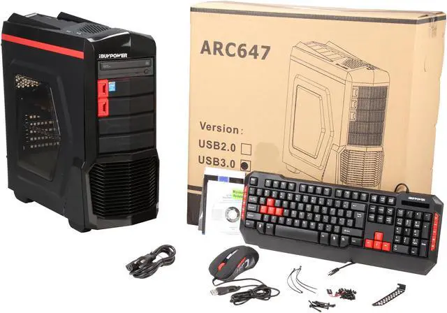 Alt view image 9 of 9 - iBUYPOWER Desktop PC ARC SERIES NE781K Intel Core i5-4690K 8GB DDR3 1TB HDD 120GB SSD AMD Radeon R7 250X 1 GB Windows 8.1 64-Bit
