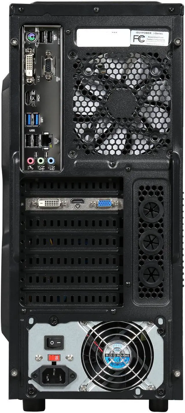 Alt view image 9 of 10 - iBUYPOWER Desktop PC HORUS Series NE659FX AMD FX-Series FX-4300 4GB DDR3 1TB HDD AMD Radeon R5 230 1 GB Windows 8.1 64-Bit