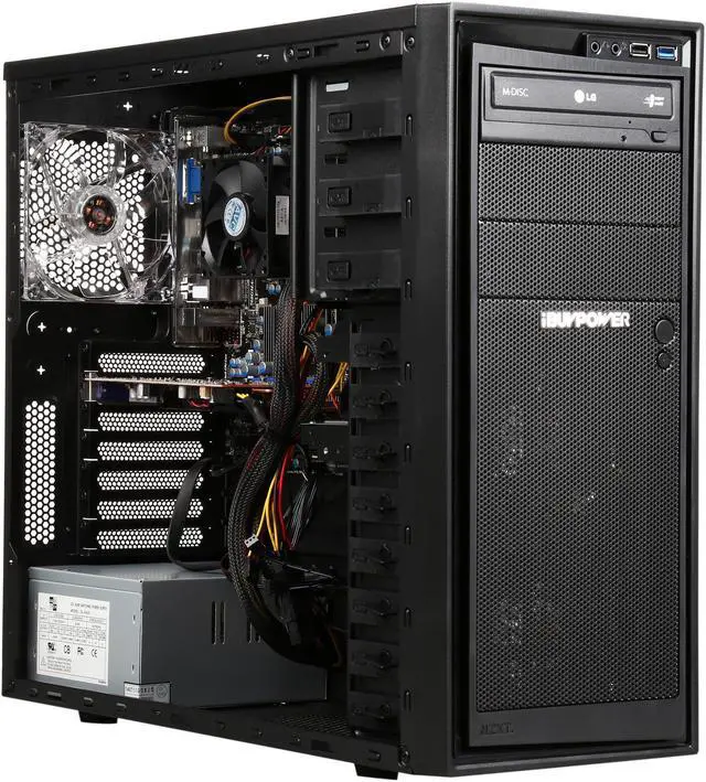 Alt view image 7 of 9 - iBUYPOWER Desktop PC SOURCE SERIES NE620FX-1 AMD FX-Series FX-4350 (4.20GHz) 8GB DDR3 1TB HDD 128GB SSD AMD Radeon R7 250X Windows 8.1 64-Bit