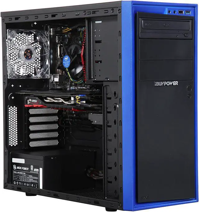 Alt view image 7 of 9 - iBUYPOWER Desktop Computer NE600 Intel Core i5-6402P 8GB DDR4 1TB HDD GeForce GTX 1060 Windows 10 Home 64-Bit