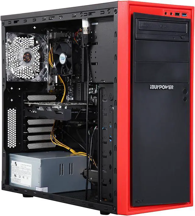 Alt view image 7 of 9 - iBUYPOWER Desktop Computer NE640FX AMD FX-Series FX-4300 4GB DDR3 1TB HDD AMD Radeon RX 460