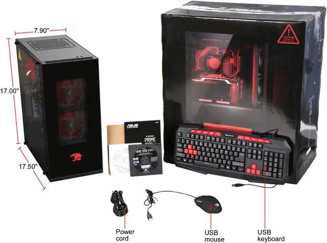 Alt view image 10 of 10 - iBUYPOWER Desktop PC Chimera NE003i Intel Core i7 7th Gen 7700K (4.20 GHz) 16 GB DDR4 2 TB HDD 240 GB SSD NVIDIA GeForce GTX 1080 Windows 10 Home 64-Bit