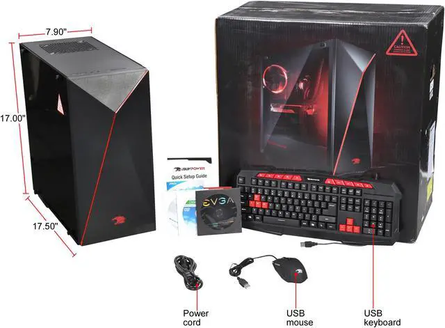 Alt view image 10 of 10 - iBUYPOWER Desktop PC NE005A AMD FX-Series FX-8320 8GB DDR3 2TB HDD NVIDIA GeForce GT 730 Windows 10 Home 64-Bit