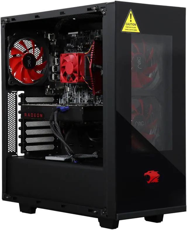 Alt view image 7 of 11 - iBUYPOWER Desktop Computer NE3101EA AMD Ryzen 7 1700 8GB DDR4 1TB HDD 120GB SSD AMD Radeon RX 480 Windows 10 Home 64-Bit