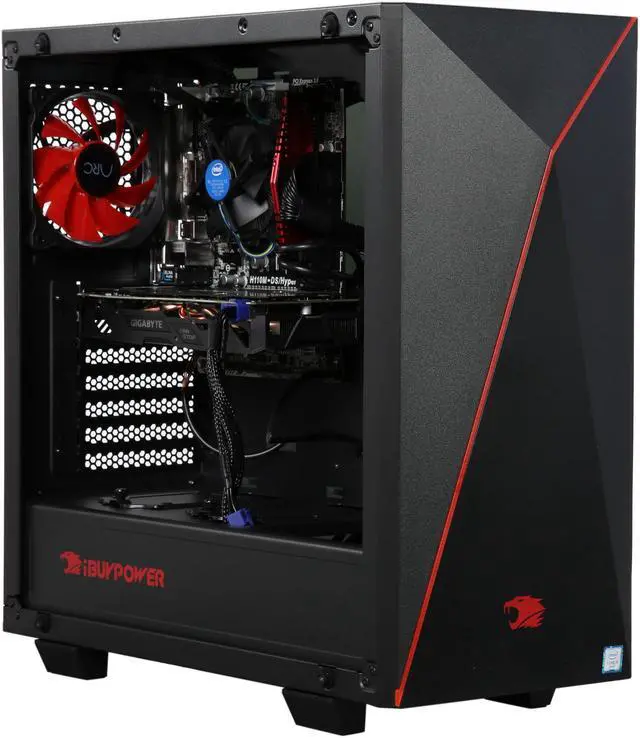 Alt view image 8 of 10 - iBUYPOWER Desktop PC NE2101Si Intel Core i5-7400 8GB DDR4 1TB HDD AMD Radeon RX 480 Windows 10 Home 64-Bit