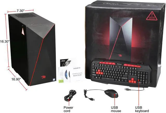 Alt view image 10 of 10 - iBUYPOWER Desktop PC NE2101Si Intel Core i5-7400 8GB DDR4 1TB HDD AMD Radeon RX 480 Windows 10 Home 64-Bit