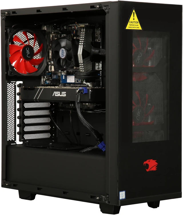Alt view image 7 of 10 - iBUYPOWER Desktop Computer NE9000 Intel Core i7-7700 16GB DDR4 1TB HDD 16 GB Optane SSD GeForce GTX 1080 Windows 10 Home 64-Bit