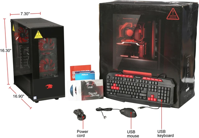 Alt view image 10 of 10 - iBUYPOWER Desktop Computer NE9000 Intel Core i7-7700 16GB DDR4 1TB HDD 16 GB Optane SSD GeForce GTX 1080 Windows 10 Home 64-Bit