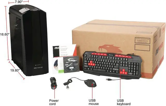 Alt view image 10 of 10 - iBUYPOWER Desktop Computer NE8210A AMD Ryzen 3 1200 8GB DDR4 1TB HDD AMD Radeon RX 550 Windows 10 Home 64-Bit