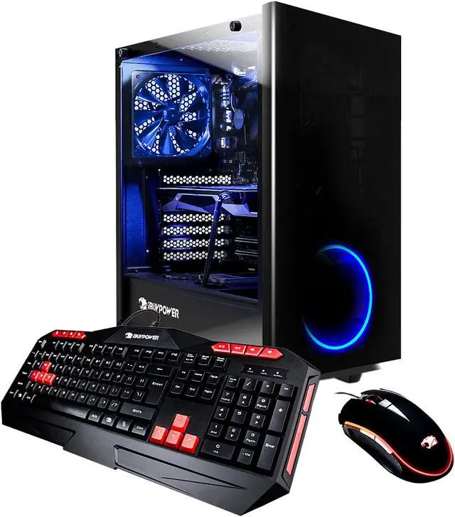 Main image of iBUYPOWER Desktop Computer NE8460i Intel Core i7-8700 16GB DDR4 2TB HDD 120GB SSD AMD Radeon RX 580 Windows 10 Home 64-Bit