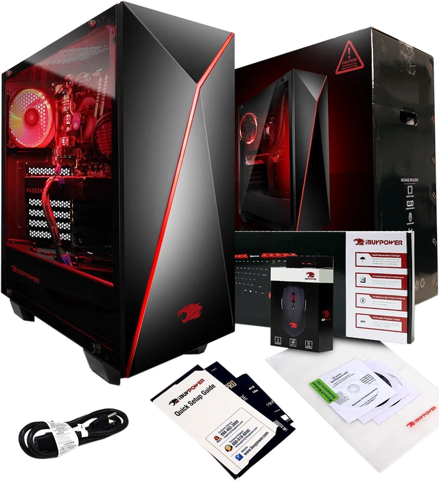 Alt view image 6 of 6 - iBUYPOWER Desktop Computer NE8470i Intel Core i7-8700 16GB DDR4 1TB HDD 120GB SSD AMD Radeon RX 580 Windows 10 Home 64-Bit
