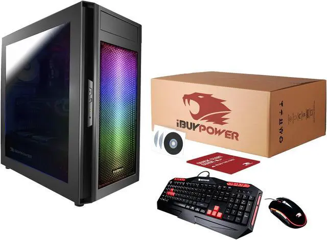 Alt view image 6 of 6 - iBUYPOWER Desktop Computer AlphaBR16R56 Ryzen 5 1600 (3.20 GHz) 8 GB DDR4 1 TB HDD 120 GB SSD AMD Radeon RX 580 4GB Windows 10 Home 64-Bit