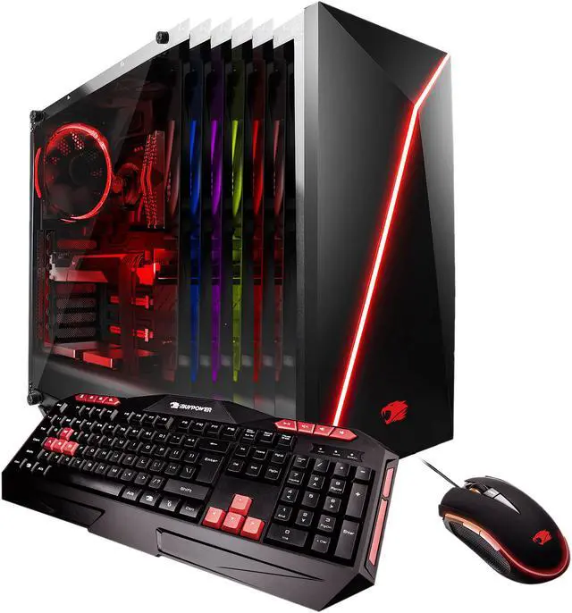 Alt view image 2 of 6 - iBUYPOWER Gaming Desktop Slate 055A AMD Ryzen 7 2700X 16GB DDR4 1TB HDD 240GB SSD GeForce RTX 2070 Windows 10 Home 64-bit