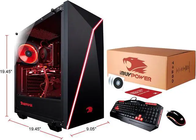 Alt view image 9 of 9 - iBUYPOWER - Gaming Desktop PC - AMD Ryzen 5 3600 (3.60 GHz) NVIDIA GeForce GTX 1660 8 GB DDR4 500 GB SSD Windows 10 Home 64-bit Slate 106AV2
