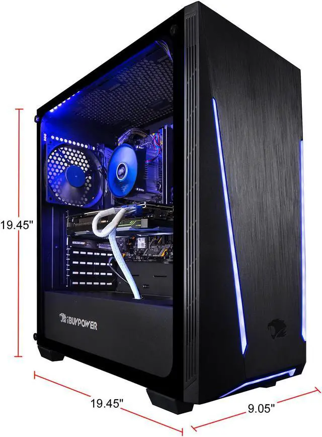 Alt view image 6 of 6 - iBUYPOWER - Gaming Desktop PC - AMD Ryzen 7 3700X (3.60 GHz) AMD Radeon RX 5700 XT 16 GB DDR4 480 GB SSD 1 TB HDD Windows 10 Home 64-bit Trace 2 PRO112A