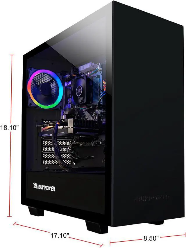Alt view image 3 of 9 - iBUYPOWER - Ryzen 3 3100 - 8 GB DDR4 - 1 TB HDD - GeForce GT 710 - Windows 10 Home - Desktop PC (ARCB 108AV2)