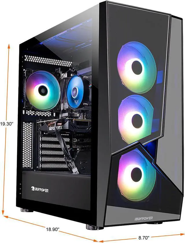 Alt view image 3 of 11 - iBUYPOWER Gaming Desktop Slate5MR 216i Intel Core i7-11700F 16GB DDR4 480 GB SATA SSD GeForce RTX 3060 Windows 11 Home 64-bit