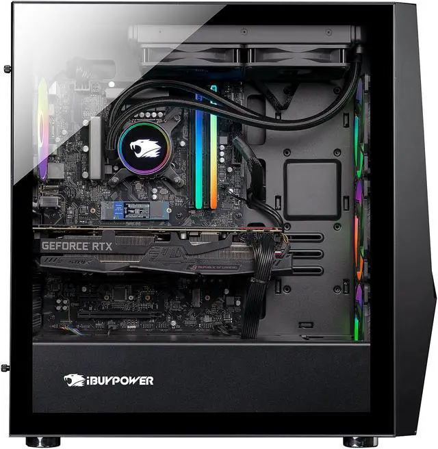Alt view image 6 of 7 - iBUYPOWER Gaming Desktop Slate5MR 236i Intel Core i5 12th Gen 12600KF (3.70GHz) Z690 Motherboard 16GB DDR4 1TB HDD 500GB NVMe SSD NVIDIA GeForce RTX 3060 240mm Liquid Cooler Windows 11 Home 64-bit