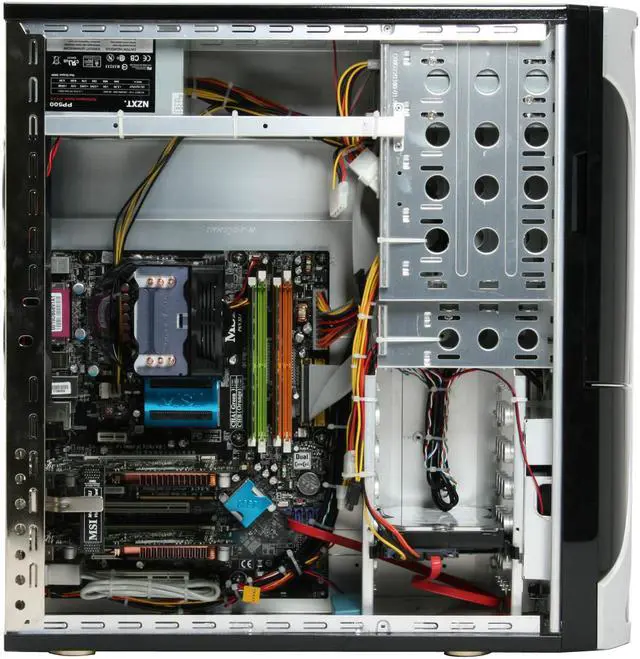 Alt view image 12 of 20 - CyberpowerPC Desktop PC Gamer Infinity 8300 Intel Core 2 Duo E6850 2GB DDR2 500GB HDD Dual NVIDIA GeForce 8600 GT Windows Vista Home Premium 64-bit