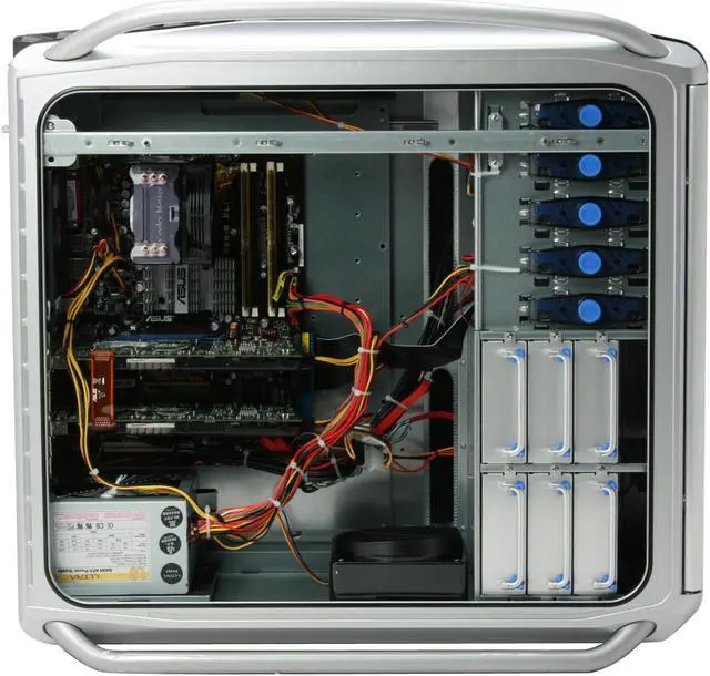 Alt view image 12 of 20 - CyberpowerPC Desktop PC Gamer Infinity 9310 Intel Core 2 Quad Q6600 4GB DDR2 500GB HDD Dual NVIDIA GeForce 8800 GT Windows Vista Ultimate 64-bit