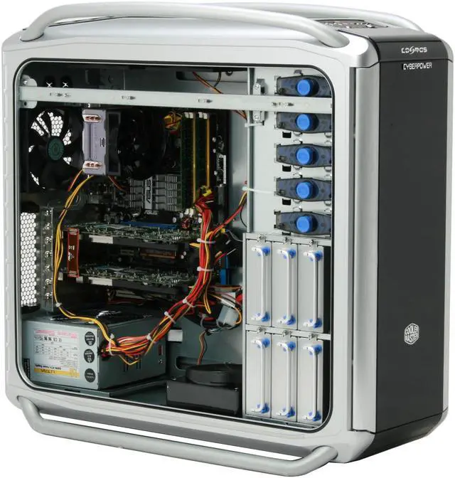 Alt view image 13 of 20 - CyberpowerPC Desktop PC Gamer Infinity 9310 Intel Core 2 Quad Q6600 4GB DDR2 500GB HDD Dual NVIDIA GeForce 8800 GT Windows Vista Ultimate 64-bit