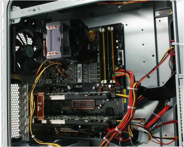 Alt view image 14 of 20 - CyberpowerPC Desktop PC Gamer Infinity 9310 Intel Core 2 Quad Q6600 4GB DDR2 500GB HDD Dual NVIDIA GeForce 8800 GT Windows Vista Ultimate 64-bit